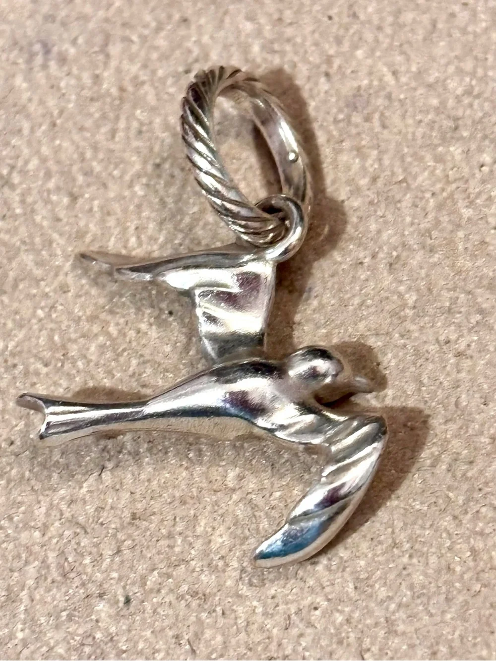 Brighton Soaring Seagull charm in silver Bird in flight Retired & rare